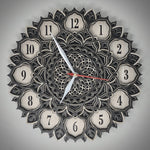 Precious Flower 3D Multilayered Mandala Wall Clock