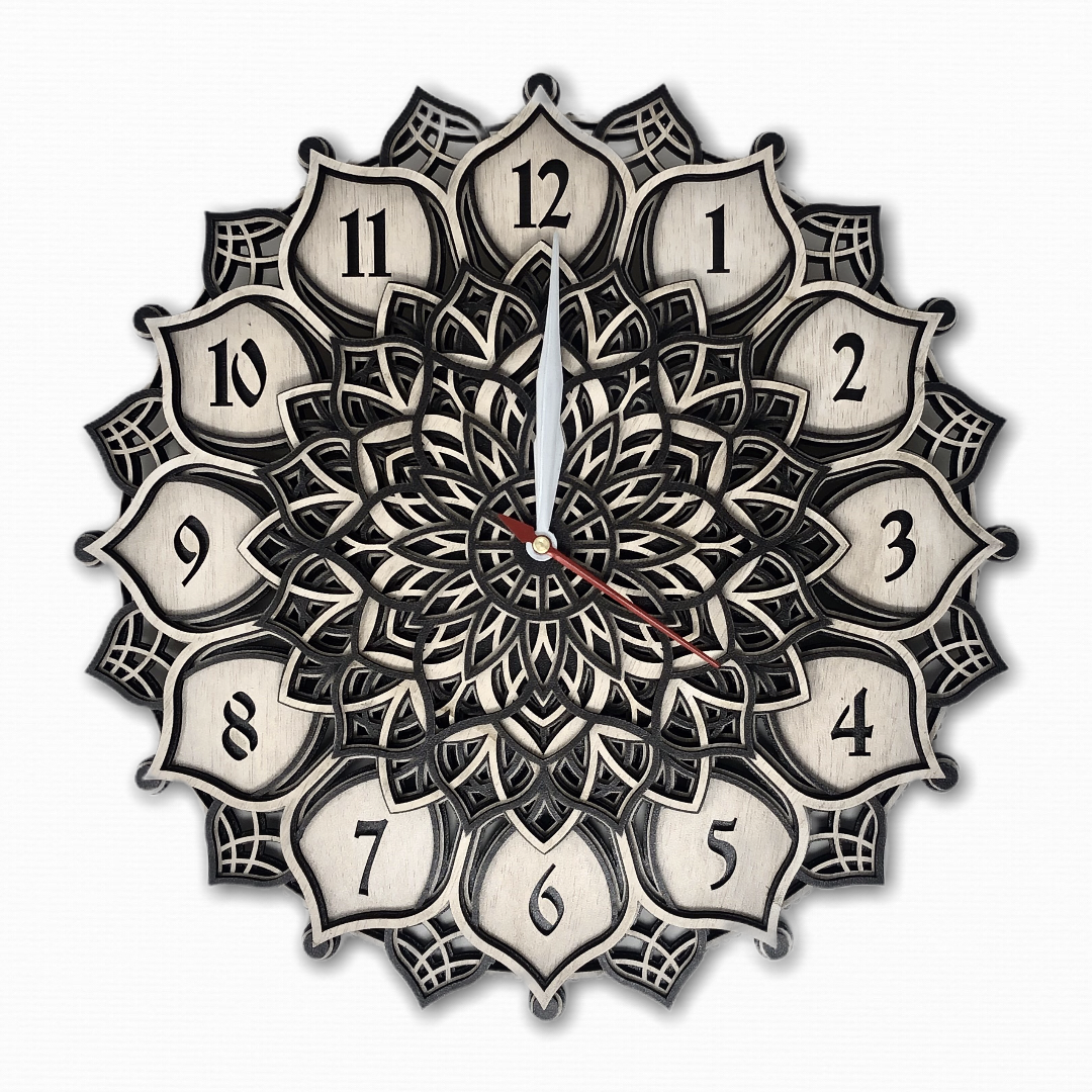 Baroque Style Multilayered Mandala Wall Clock