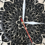 Radiant Star 3D Multilayered Mandala Wall Clock