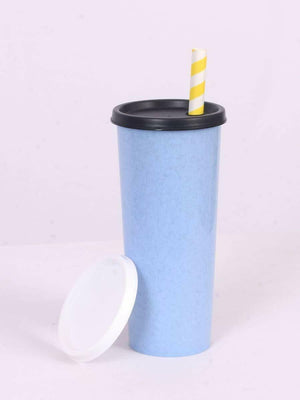 2256 airtight plastic juice glass sipper bottle with straw