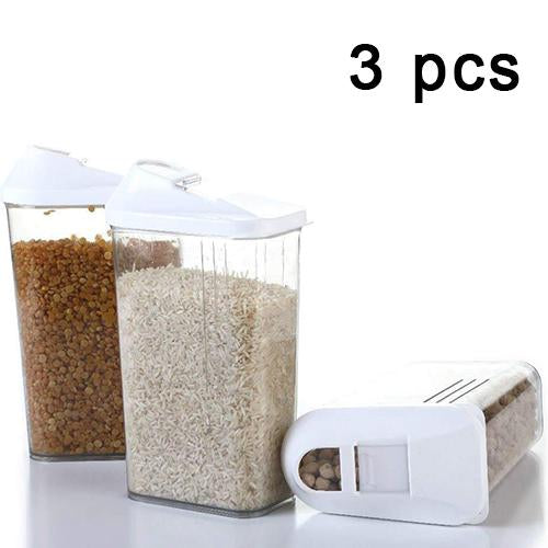 2166 transparent plastic air tight food storage container jar dispenser for kitchen 1100 ml