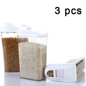 2166 transparent plastic air tight food storage container jar dispenser for kitchen 1100 ml