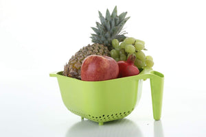 2097 vegetables and rice plastic washing bowl with handle