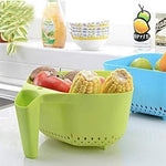 2097 vegetables and rice plastic washing bowl with handle