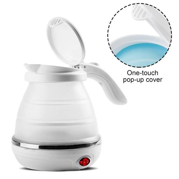 2137 silicone foldable collapsible electric water kettle camping boiler